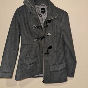 Gray Trench coat.